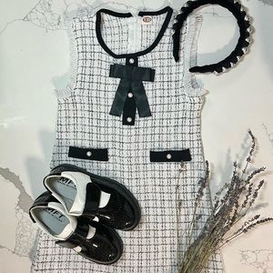 Chic tweed dress. Perfect for the fall and even winter when layered.